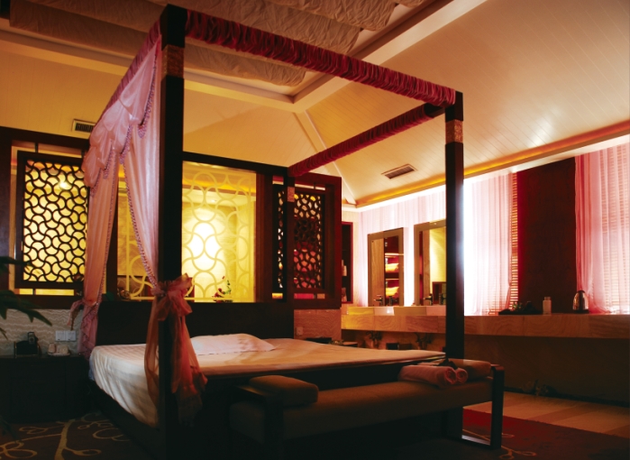 水之夢休閑酒店窗簾工程案例 水之夢休閑酒店窗簾工程案例