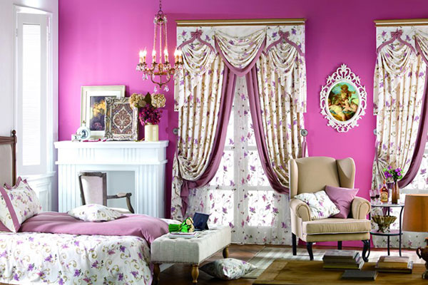 粉色甜蜜風格窗簾 粉色甜蜜風格窗簾
