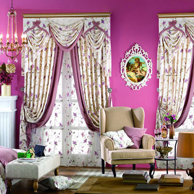 粉色甜蜜風格窗簾 粉色甜蜜風格窗簾