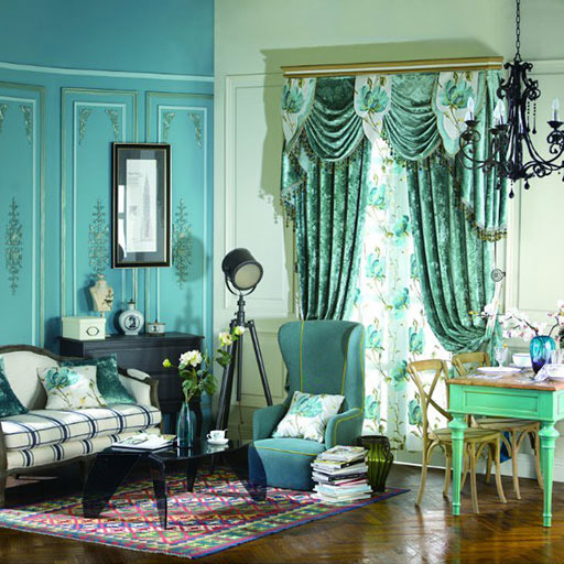 印花布藝窗簾 印花布藝窗簾