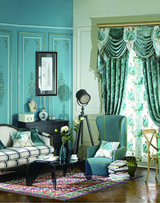 印花布藝窗簾 印花布藝窗簾